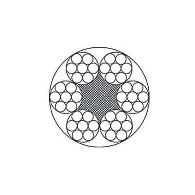 ΚΙΝΑ Ungalvanized Steel Wire Rope 6×9W+IWS, 12mm, Minimum Breaking Load 86.3 KN, For Slope Well Winching προμηθευτής