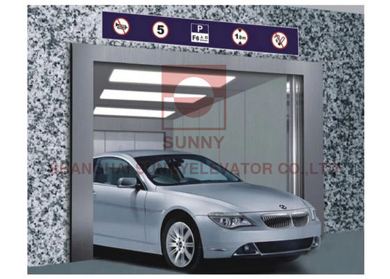 2 Doors 0.5m/S MRL Commercial Car Parking Elevator Cabin Automobile Lift