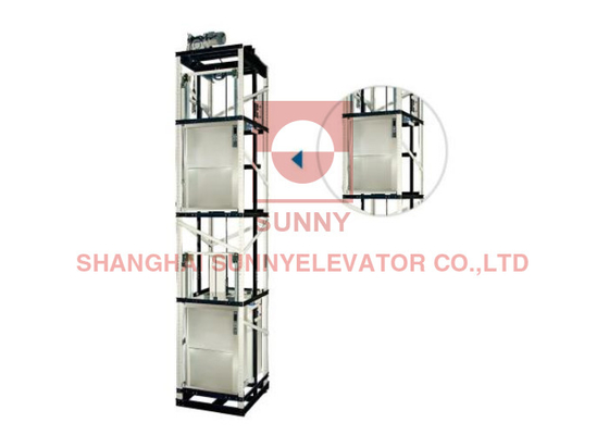2 ανελκυστήρας ανελκυστήρων Dumbwaiter κουζινών επιτροπών με την επάνω συρόμενη πόρτα