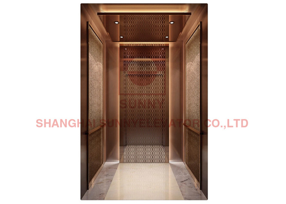 500kg Titanium Mirror Etching Stainless Steel Passenger Villa Elevator Με καλή ποιότητα
