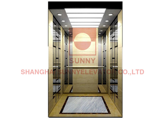 500kg Titanium Mirror Etching Stainless Steel Passenger Villa Elevator Με καλή ποιότητα