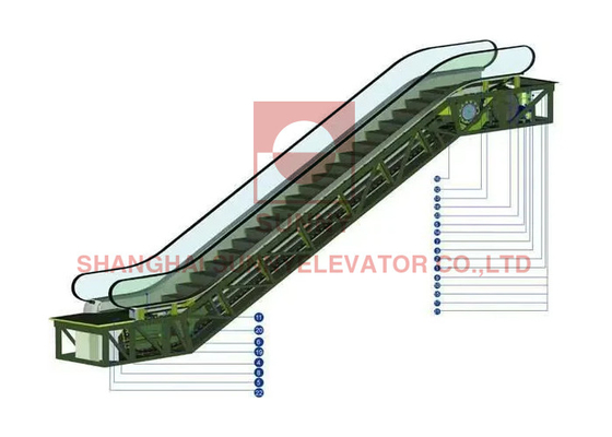 600 mm/800 mm/1000 mm Εξατομικευμένες κυλιόμενες σκάλες εξωτερικά Αδιάβροχα κινούμενα πεζοδρόμια
