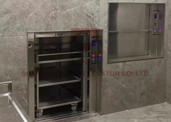 0.4m/S Ελκυστήρας Dumbwaiter Τροφίμων Μαγειρικής Με Τεχνολογία Ρυθμισμού Φρέκτιβ VVVF