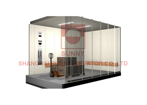 1350KG Standard Design Ζωγραφισμένο χάλυβα hairline αγαθά ανελκυστήρας φορτίου ανελκυστήρας με ARD