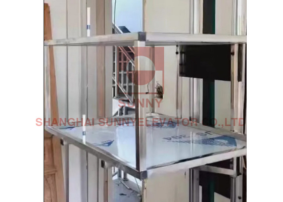 Εστιατόριο κουζίνα Μίνι ανελκυστήρας τροφίμων 100kg Dumbwaiter ανελκυστήρας σύγχρονο 304 ανοξείδωτο χάλυβα