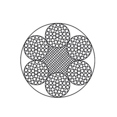 Elevator Round Steel Wire Rope 6x37, Fiber/Steel Core, Galvanized Surface, 1570-1870MPa For Hoisting προμηθευτής