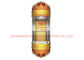 Semicircle 1000kg VVVF πατωμάτων PVC πανοραμικοί ανελκυστήρες γυαλιού με την κεντρική ανοίγοντας πόρτα