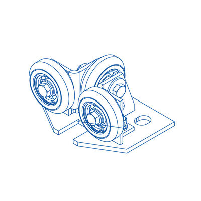 50 mm διάμετρος τροχού για καθορισμένα υποδήματα καθοδήγησης κυλίνδρων